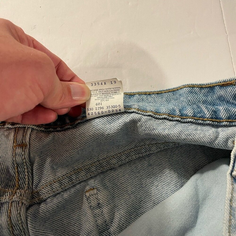 VINTAGE Levis Jeans Men 38x30 Blue 560 Loose Tapered 1990s 90s Orange Tab Grunge - Picture 12 of 16